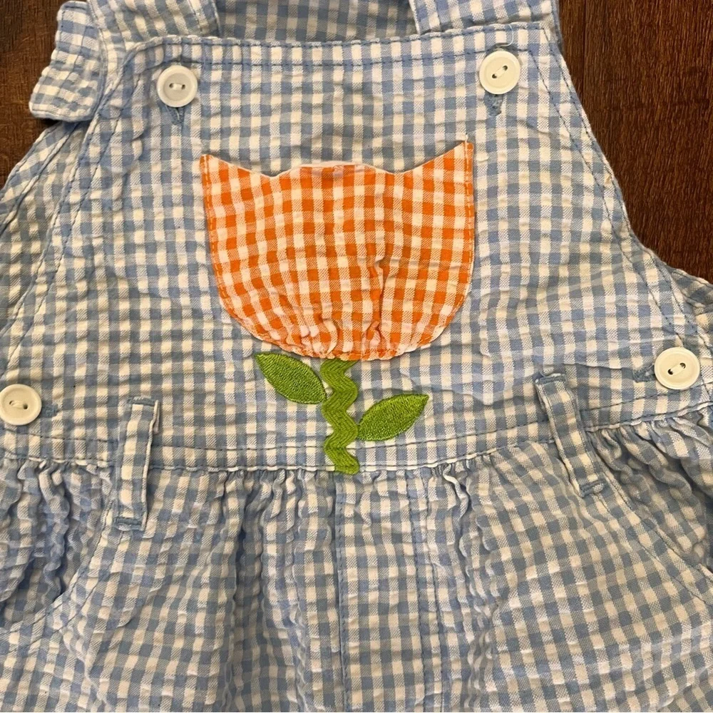 Vintage baby girl one piece romper lightweight pockets 12 months sleeveless